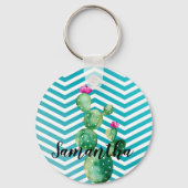 Gepersonaliseerd Sleutelhanger Boho Cacti Cactus S (Voorkant)