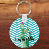 Gepersonaliseerd Sleutelhanger Boho Cacti Cactus S (Voorkant)
