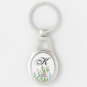 Gepersonaliseerd Sleutelhanger Boho Llama Bohemian (Voorkant)