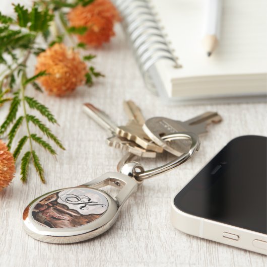 Gepersonaliseerd Sleutelhanger Cowboy Boots Barn W (Zijkant)