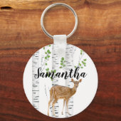 Gepersonaliseerd Sleutelhanger Deer Doe Buck Woodl (Voorkant)