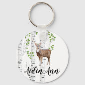 Gepersonaliseerd Sleutelhanger Deer Doe Buck Woodl (Voorkant)