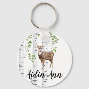 Gepersonaliseerd Sleutelhanger Deer Doe Buck Woodl