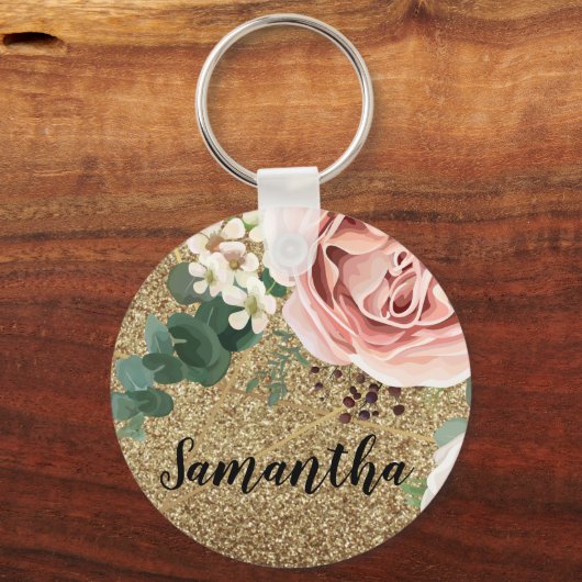 Gepersonaliseerd Sleutelhanger Geometric Garden Ro (Voorkant)