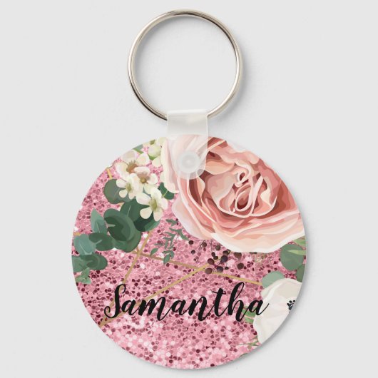 Gepersonaliseerd Sleutelhanger Geometric Garden Ro (Voorkant)