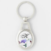 Gepersonaliseerd Sleutelhanger Lavender Hibiscus o (Voorkant)