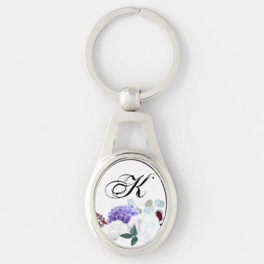 Gepersonaliseerd Sleutelhanger Lavender Hibiscus o (Voorkant)