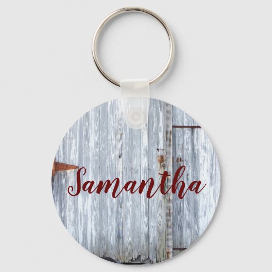 Gepersonaliseerd Sleutelhanger Wit Wassen Hout Sch (Voorkant)