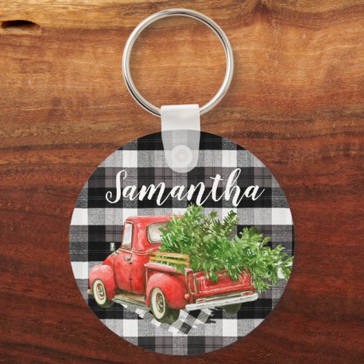 Gepersonaliseerd Sleutelhanger XMAS Truck Baffalo (Voorkant)