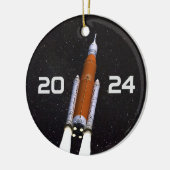 Gepersonaliseerd SLS Space Rocket Graduparty Keramisch Ornament (Links)