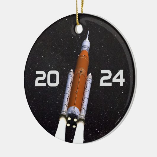 Gepersonaliseerd SLS Space Rocket Graduparty Keramisch Ornament (Links)