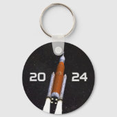Gepersonaliseerd SLS Space Rocket Graduparty Sleutelhanger (Achterkant)