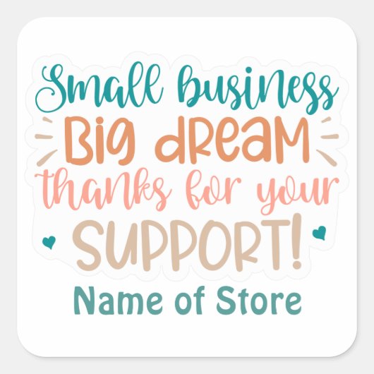 Gepersonaliseerd Small Business Sticker Pack (Voorkant)