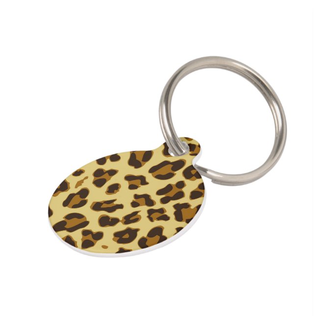 Gepersonaliseerd Small Leopard Animal Print Pet Ta Huisdierpenning (Zijkant)