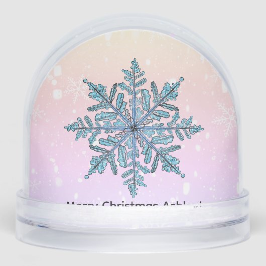 Gepersonaliseerd sneeuwvlok Wereldbol Sneeuwbol (Voorkant)