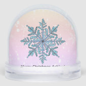 Gepersonaliseerd sneeuwvlok Wereldbol Sneeuwbol (Achterkant)