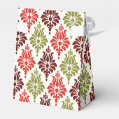 Gepersonaliseerd sneeuwvlokpatroon voor rode kerst bedankdoosjes (Achterkant)