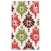 Gepersonaliseerd sneeuwvlokpatroon voor rode kerst klein cadeauzakje (Achterkant)