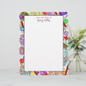 Gepersonaliseerd Snoep en koekjes Briefhoofd (Staand voorkant)