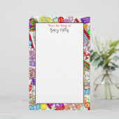 Gepersonaliseerd Snoep en koekjes Briefpapier (Staand voorkant)