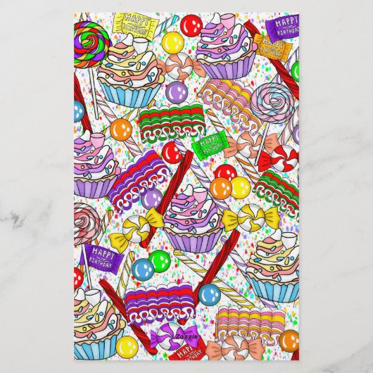 Gepersonaliseerd Snoep en koekjes Briefpapier (Achterkant)