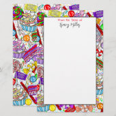 Gepersonaliseerd Snoep en koekjes Briefpapier (Voorkant / Achterkant)