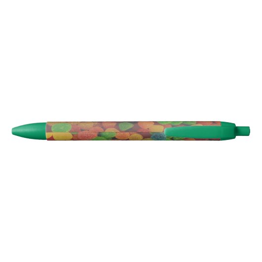 Gepersonaliseerd Snoep Gumdrops Quirky Zwarte Inkt Pen (Achterkant)