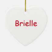 Gepersonaliseerd Snoep Kerstmis Elf Keramisch Ornament (Achterkant)