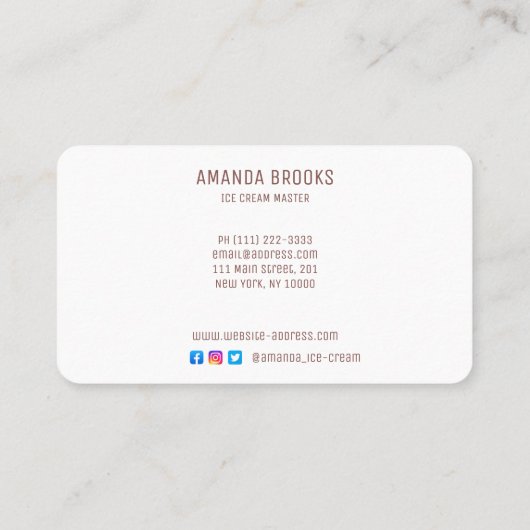 Gepersonaliseerd snoepgoed - speciaal aangepast ij visitekaartje (Achterkant)