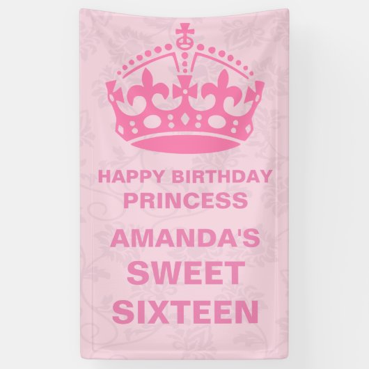 Gepersonaliseerd snoepje 16 spandoek (Verticaal)