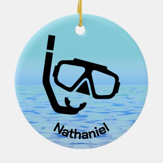 Gepersonaliseerd Snorkelen Ornament (Achterkant)