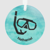 Gepersonaliseerd Snorkelen Ornament (achterkant)