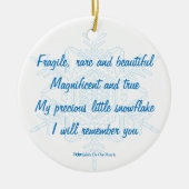 Gepersonaliseerd Snowflake Ornament (Voorkant)