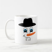 Gepersonaliseerd Snowman Black Pet met aangepaste  Koffiemok (Links)