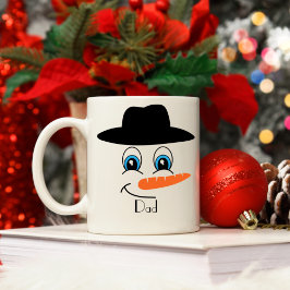 Gepersonaliseerd Snowman Black Pet met aangepaste Koffiemok