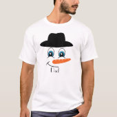 Gepersonaliseerd Snowman Black Pet met aangepaste  T-shirt (Voorkant)