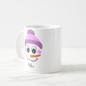Gepersonaliseerd Snowman die Pet met de Naam van d Koffiemok (Voorkant links)