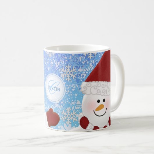 Gepersonaliseerd: Snowman Mok (Voorkant rechts)