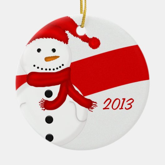 Gepersonaliseerd Snowman Ornamenten (Voorkant)