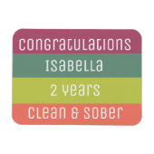 Gepersonaliseerd Sobriety Jubileum 12 stap verjaar Magneet (Horizontaal)
