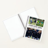 Gepersonaliseerd Soccer Player Team Photo Collage Notitieboek (Binnen)