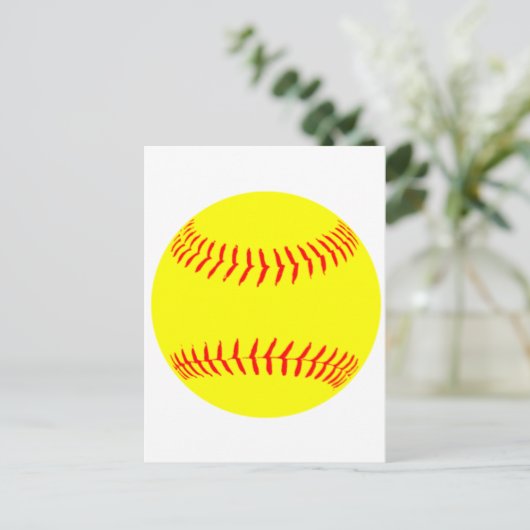 Gepersonaliseerd Softball Briefkaart (Staand voorkant)