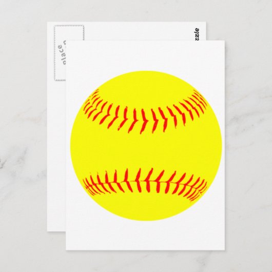 Gepersonaliseerd Softball Briefkaart (Voorkant / Achterkant)