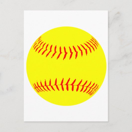Gepersonaliseerd Softball Briefkaart (Voorkant)