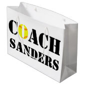 Gepersonaliseerd Softball Coach Gift Bag Large Cadeautasje (Achterkant Gekanteld)