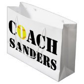 Gepersonaliseerd Softball Coach Gift Bag Large Cadeautasje (Voorkant Gekanteld)