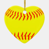 Gepersonaliseerd Softball Keramisch Ornament (Voorkant)