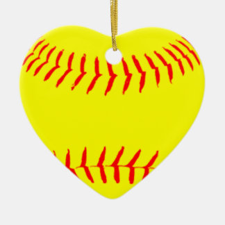 Gepersonaliseerd Softball Keramisch Ornament