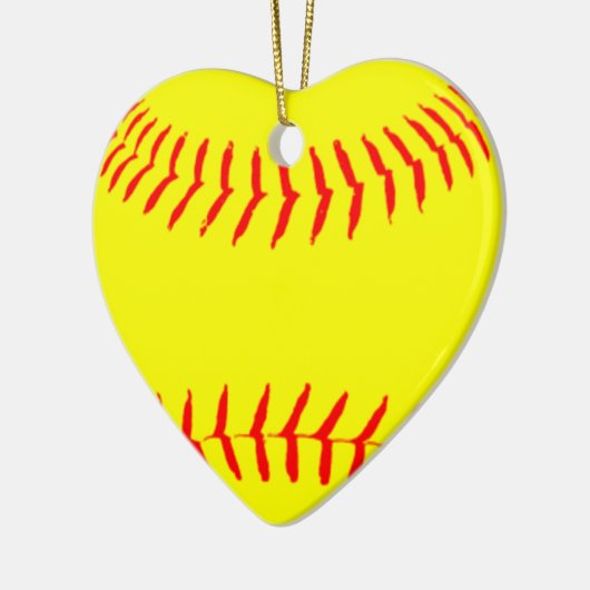 Gepersonaliseerd Softball Keramisch Ornament (Links)