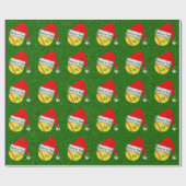 Gepersonaliseerd, Softball-kerstpapier met wieltje Cadeaupapier (Vlak)